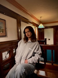 Image 1 of Zipped Hoodie - Heather Grey