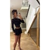 Black Lace Top and Shorts Co Ord Set