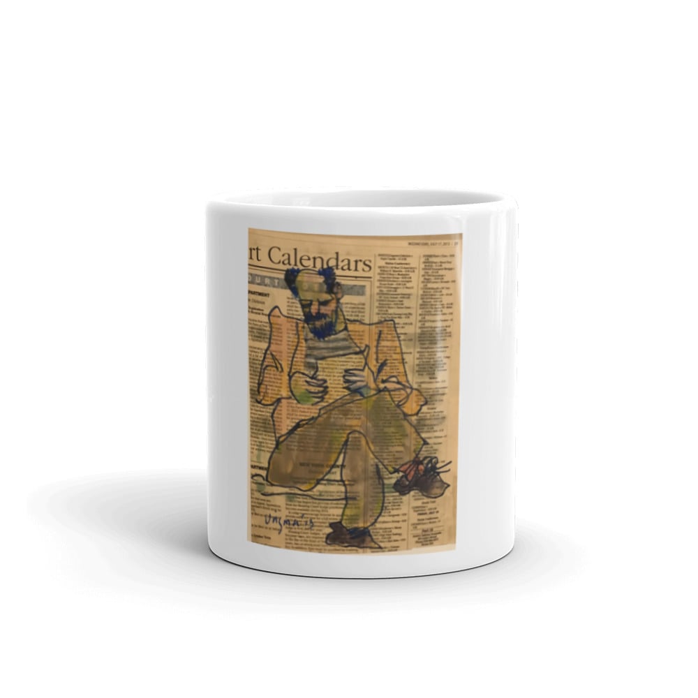 "On the Way to the Courthouse" White glossy mug