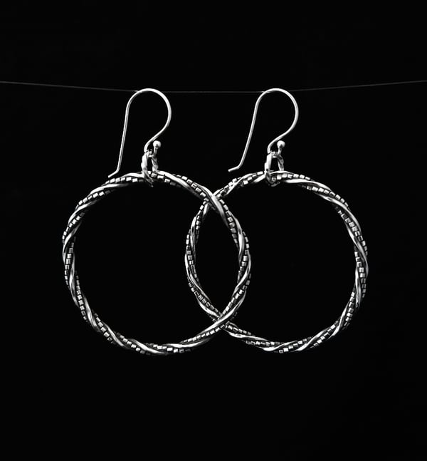 Image of Original Twisted Cube Hoops
