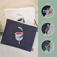 Jean-Zip 18x15, la classique ! (coton beige ou jean upcyclé)