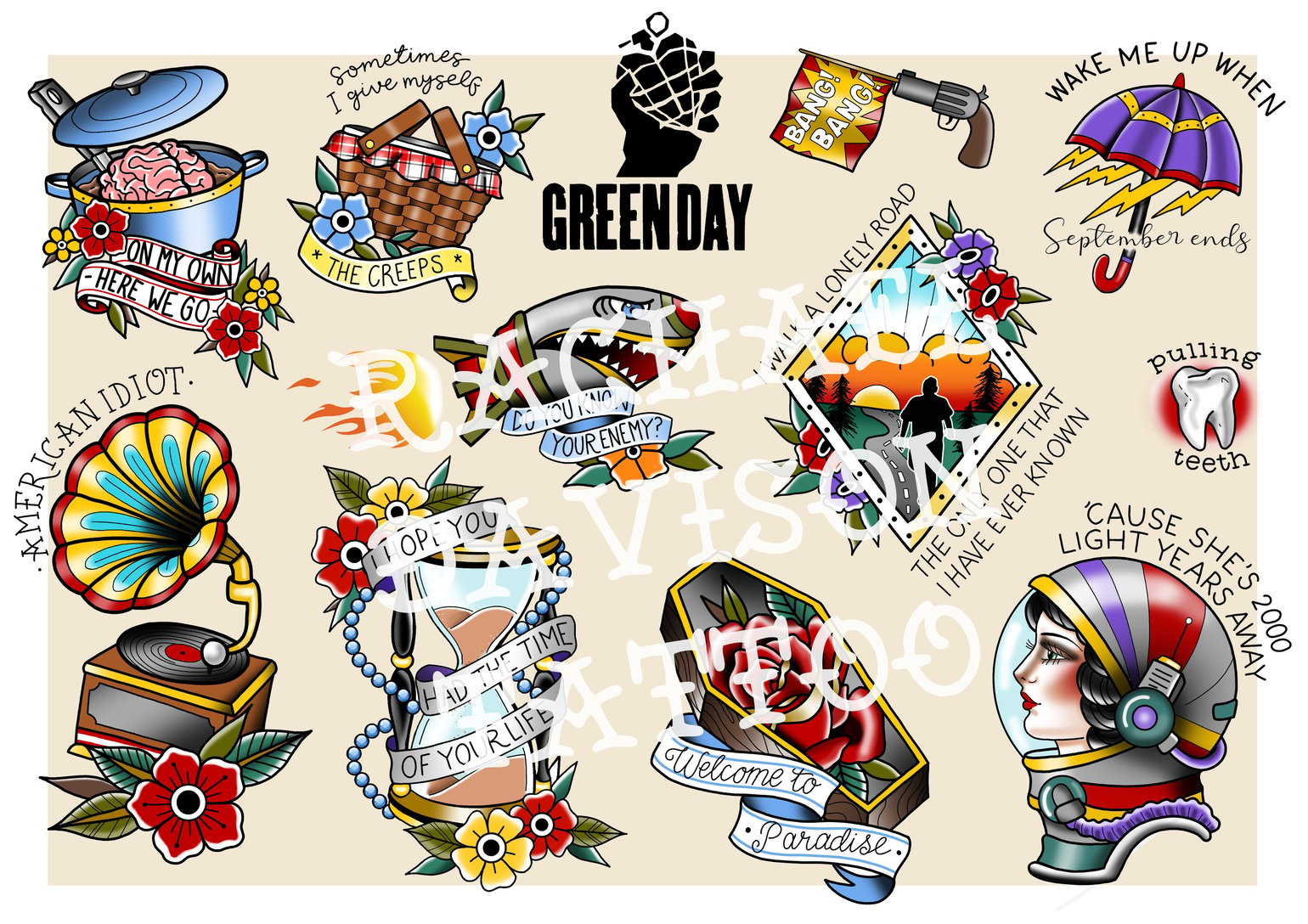 Image of Green day flash sheet