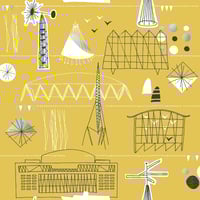 Image 2 of Festival wallpaper - Mustard & Platinum