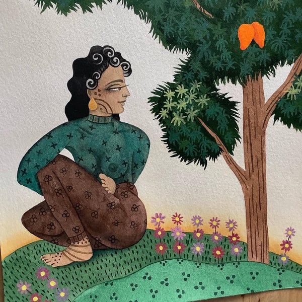 Image of Print Mango tree