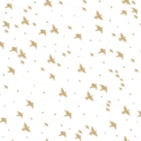 Image 3 of Star-ling Wallpaper - Snow & Gold