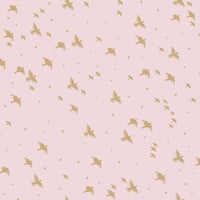 Image 3 of Star-ling Wallpaper - Rose-Marais & Gold