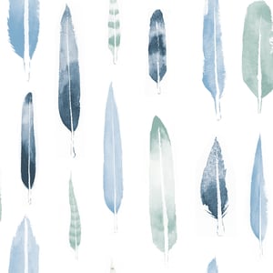 Image of Feathers Wallpaper - Chalkhill Blue