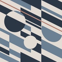 Image 3 of P.L.U.T.O. Wallpaper - Washed Denim & Copper