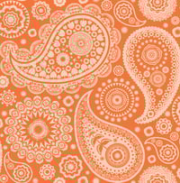 Image 2 of Paisley Crescent Wallpaper - Tangerine Dream