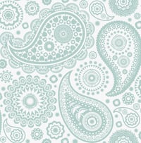 Image 2 of Paisley Crescent Wallpaper - Pale Verdigris