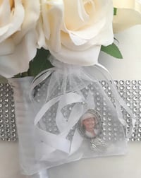 Image 2 of Personalised Angel Wings Bridal Bouquet Photo Memory Charm