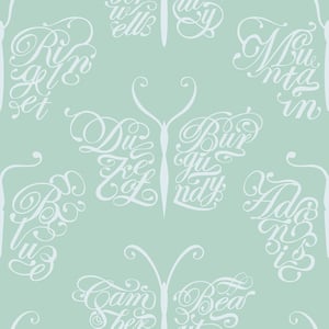 Image of Camberwell Beauty Wallpaper - Pale Verdigris