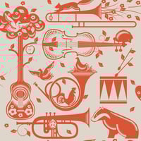 Image 3 of Pet Sounds Wallpaper - Harvest Orange