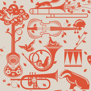 Image of Pet Sounds Wallpaper - Harvest Orange