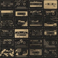 Image 2 of C-60 Wallpaper - Chalkboard and Gold