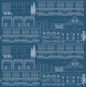 Image of Do You Live in a Town? Wallpaper - Blueprint