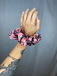 Image 3 of Black Diamond Crescent Moons and Stars Scrunchie
