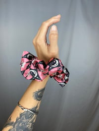 Image 4 of Black Diamond Crescent Moons and Stars Scrunchie
