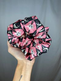 Image 1 of Black Diamond Crescent Moons and Stars Scrunchie