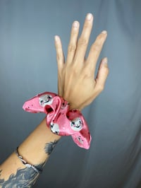 Image 2 of Luna Loves Stars Above on Pink Scrunchie