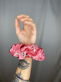 Image 3 of Luna Loves Stars Above on Pink Scrunchie 