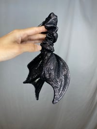 Image 3 of Gunmetal  Bat Wing Scrunchie