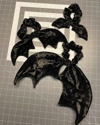 Image 4 of Gunmetal  Bat Wing Scrunchie