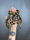 Leopard Bat Wing Scrunchie
