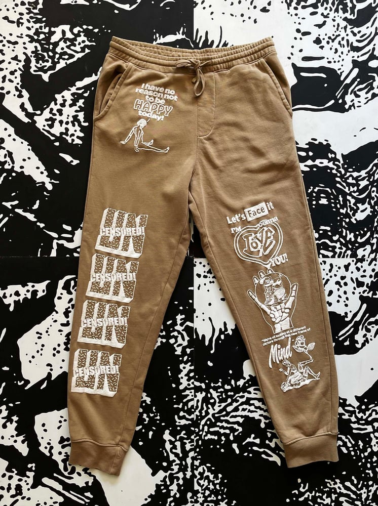 Image of COLLAGE SWEATPANTS #2 (PIGMENT SANDSTONE)