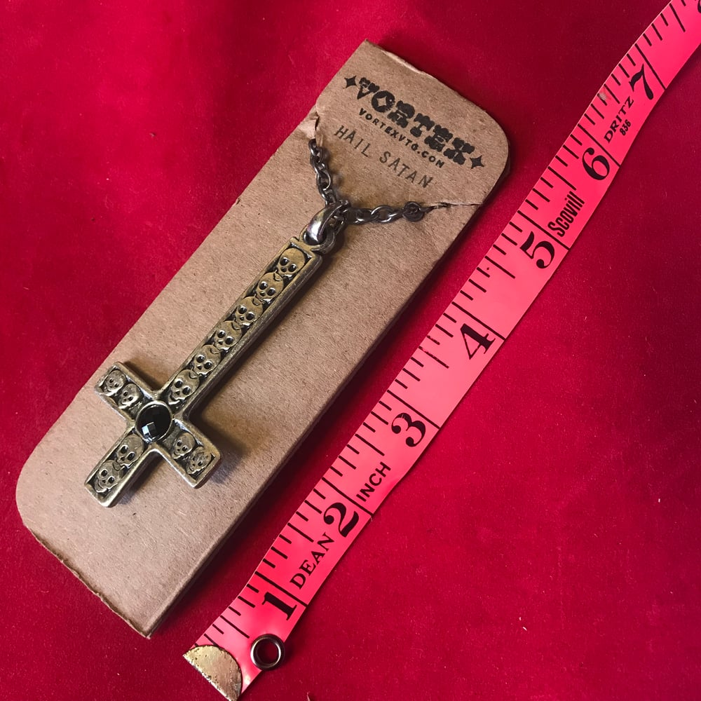 Gold inverted 2025 cross pendant