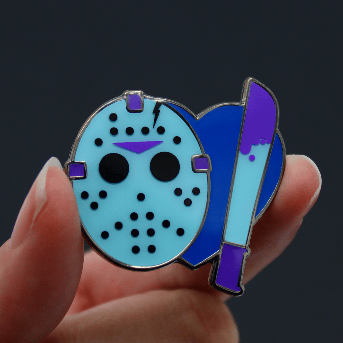 Heart NES Jason Enamel Pin