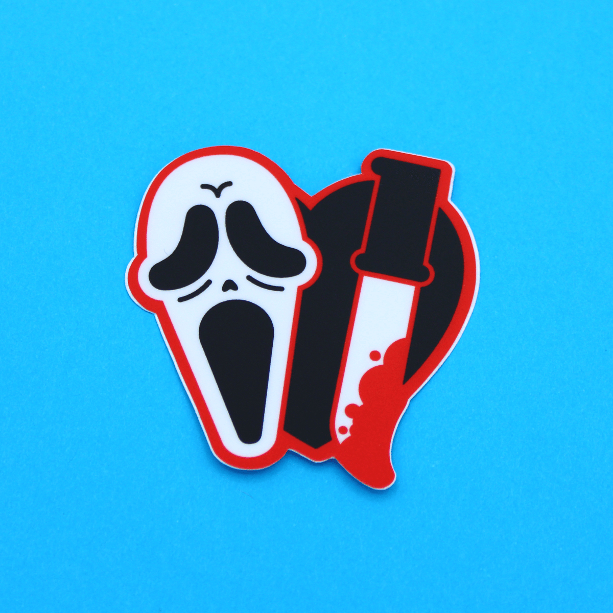 Heart Ghostface Sticker