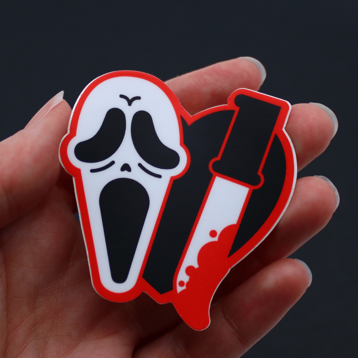 Heart Ghostface Sticker