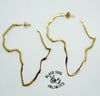 Large Gold Africa Map (Outline) Earrings