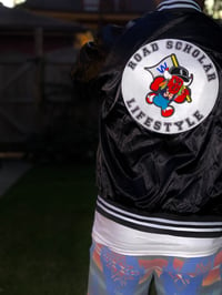 Image 2 of Chicago Love Satin Chenille Bomber 