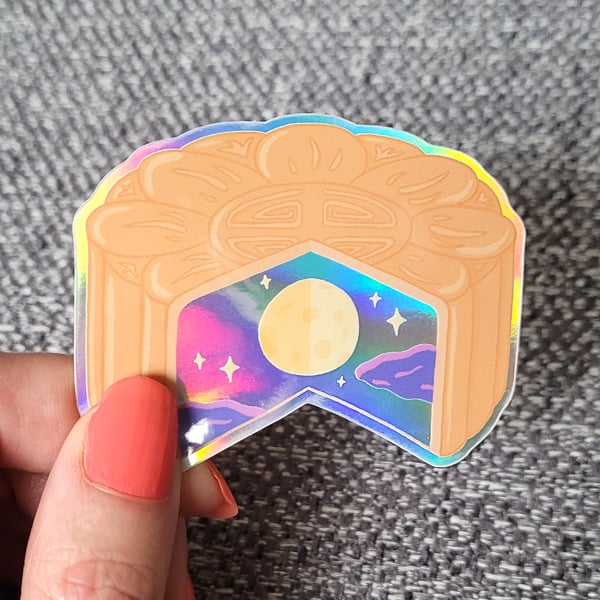 Image of Celestial Mooncake Holographic Sticker