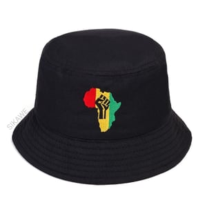 Image of POWER FIST EMBROIDERED BUCKET HAT