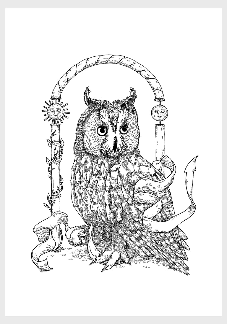 Asio Otus - Sérigraphie