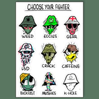 Image 3 of Choose Your Fighter Colour Sticker Pack A5 
