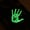 Image of Glow-In-The-Dark Enamelled Skullhand Pin