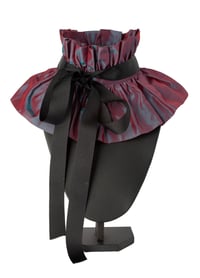 LILAC/BLUE SHOT COLLAR WITH DOUBLE FRILL AND TIE