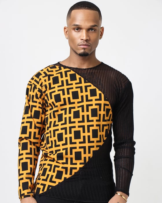 Image of MENS MAZE GOLD SHIRT 