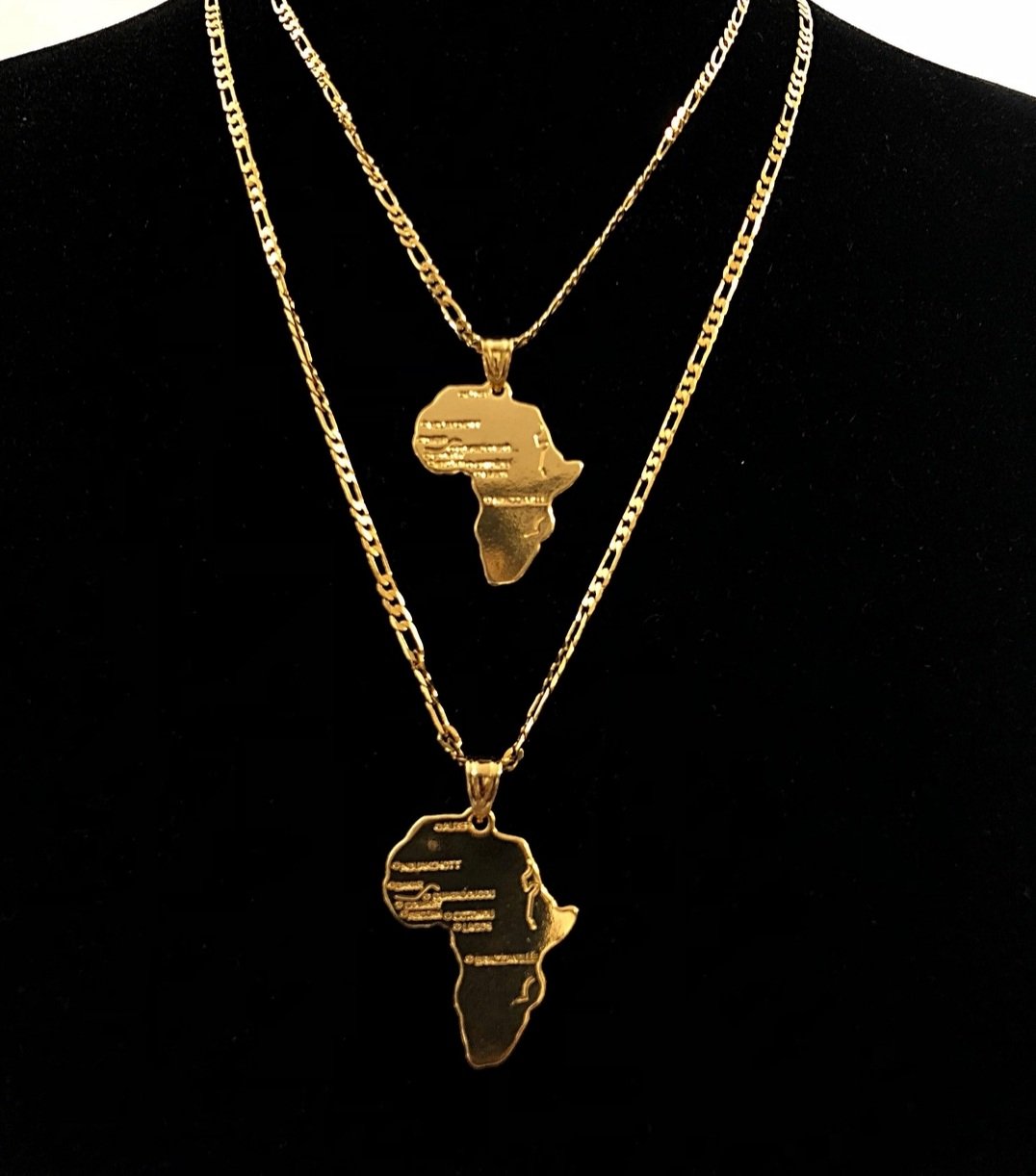 Image of AFRICA MAP NECKLACE 