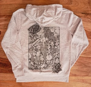 Image of Hoodie - carp trio - heather grey 