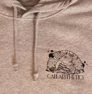 Image of Hoodie - carp trio - heather grey 