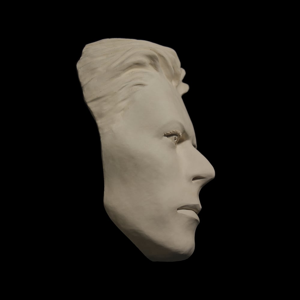'The Thin White Duke' White Clay Face Sculpture