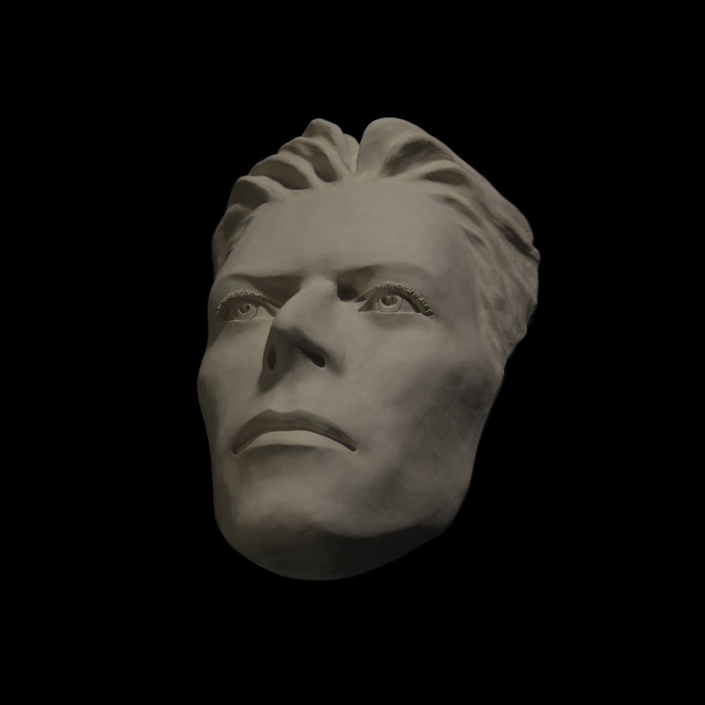'The Thin White Duke' White Clay Face Sculpture