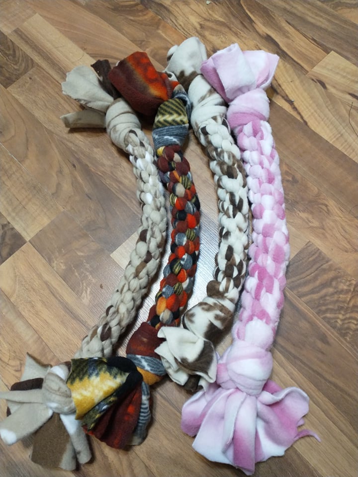 Fleece dog toys Something Cute By Susan, LLC