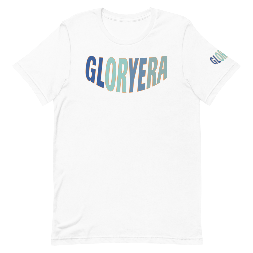Image of GLORYERA® CREW TEE (WHITE/SHADED BLUES)