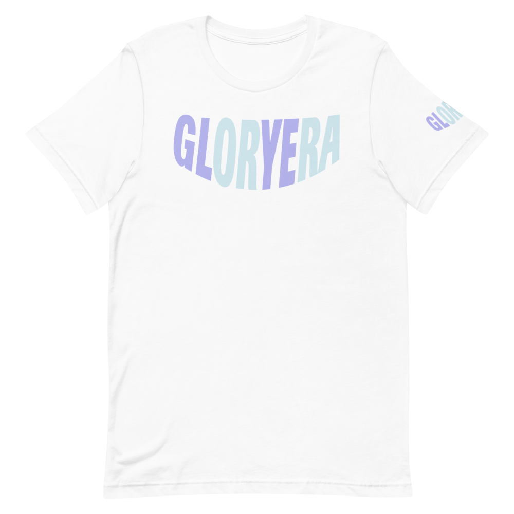 Image of GLORYERA® CREW TEE (WHITE/PASTEL PURPLE/GLACIER BLUE)
